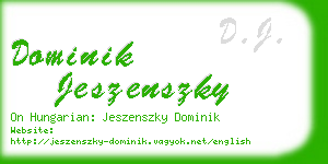 dominik jeszenszky business card